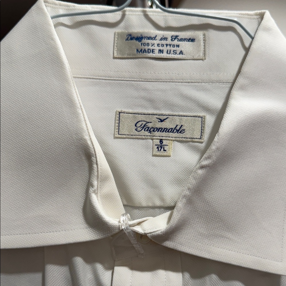 Faconnable Ivory Cotton Shirt